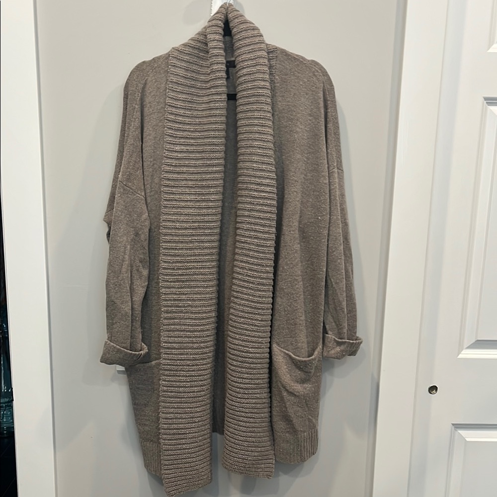 J. Crew Tan Cardigan Knit Sweater Duster